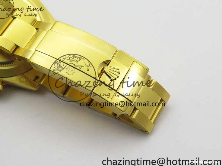 AAA Replica Watches and Daytona Noob YG Bracelet BestValue 904L SA Black Crystal Case Dial YG Best 1:1 2630 116508 Edition 0109